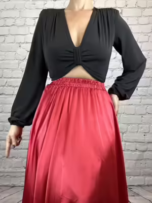 Top crop en forma de lazo para mujer