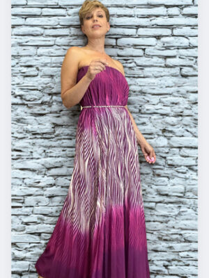 Vestido tableado honor