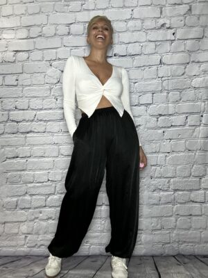 Pantalón bombacho zafiro para mujer