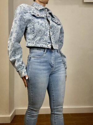 Chaqueta vaquera flower