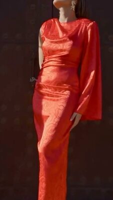 Vestido asimétrico Jacquard